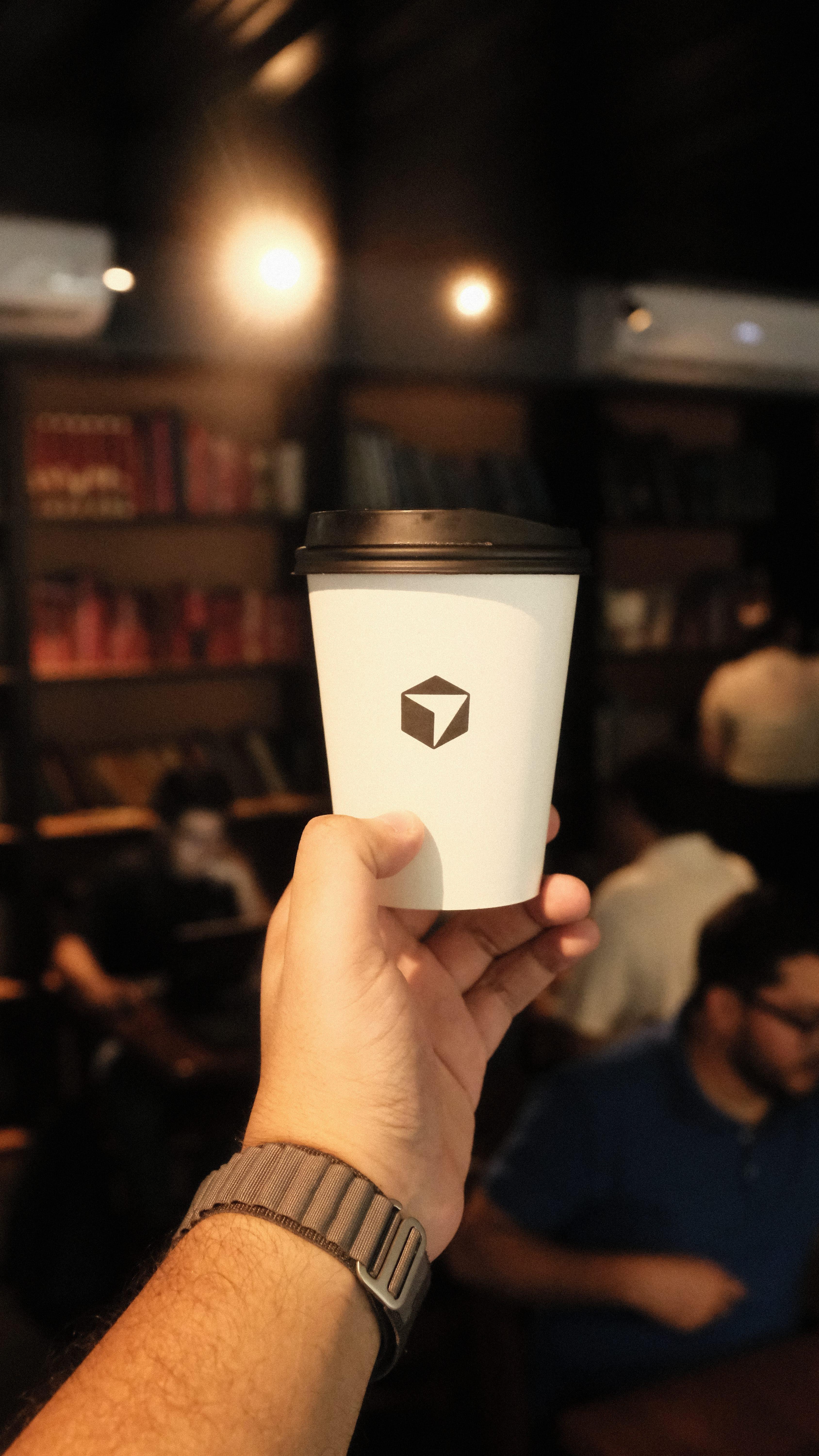 Coffee cup with the Cursor mark at Cafe Cursor Culiacán
